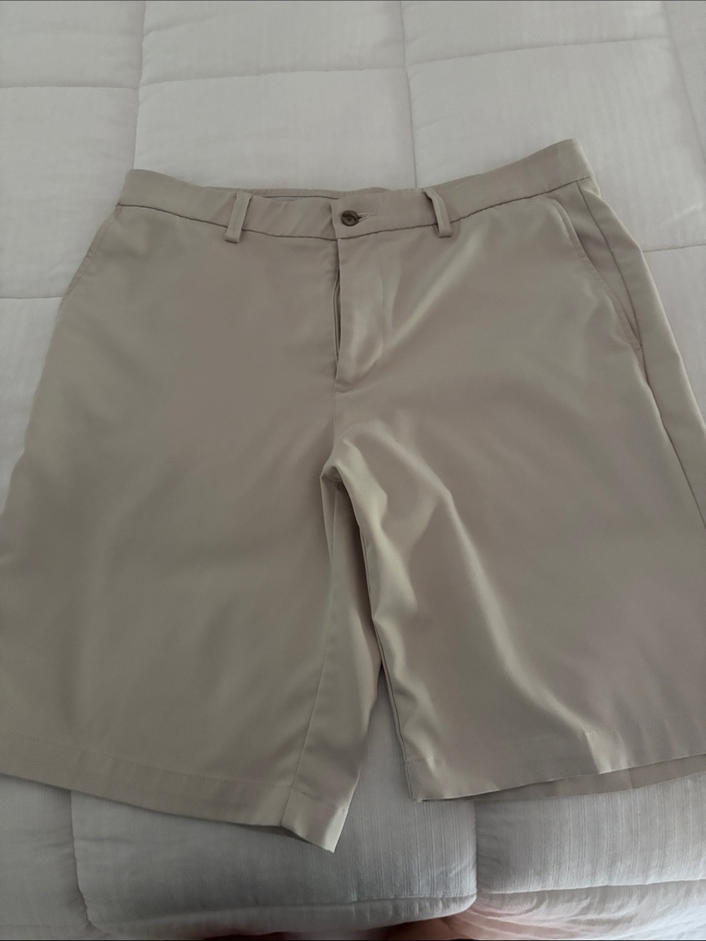Callaway Men's Light Khaki Flat-Front Golf Shorts